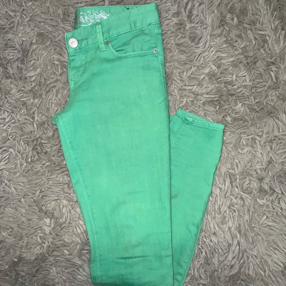 Express Green Jean Leggings